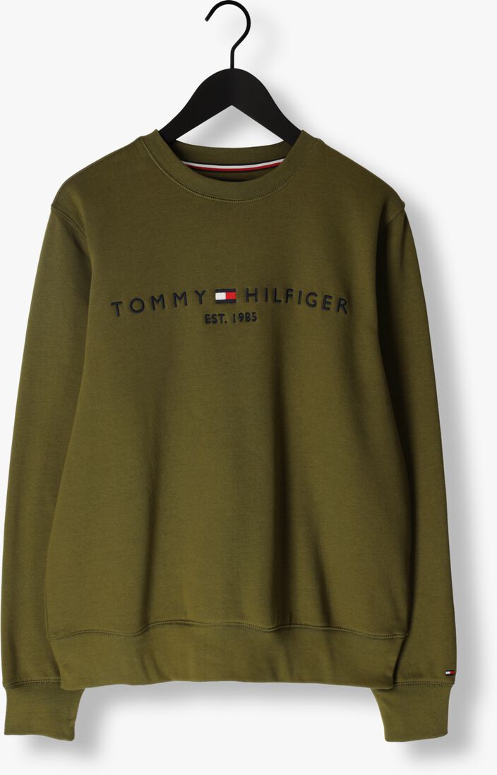 TOMMY HILFIGER donkergroene tommy hilfiger sweater tommy logo sweatshirt