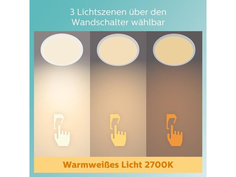 Philips Deckenleuchte LED SceneSwitch CL550 IP44 1300 lm 27 3-in-1 LED Leuchte zur Deckenmontage
