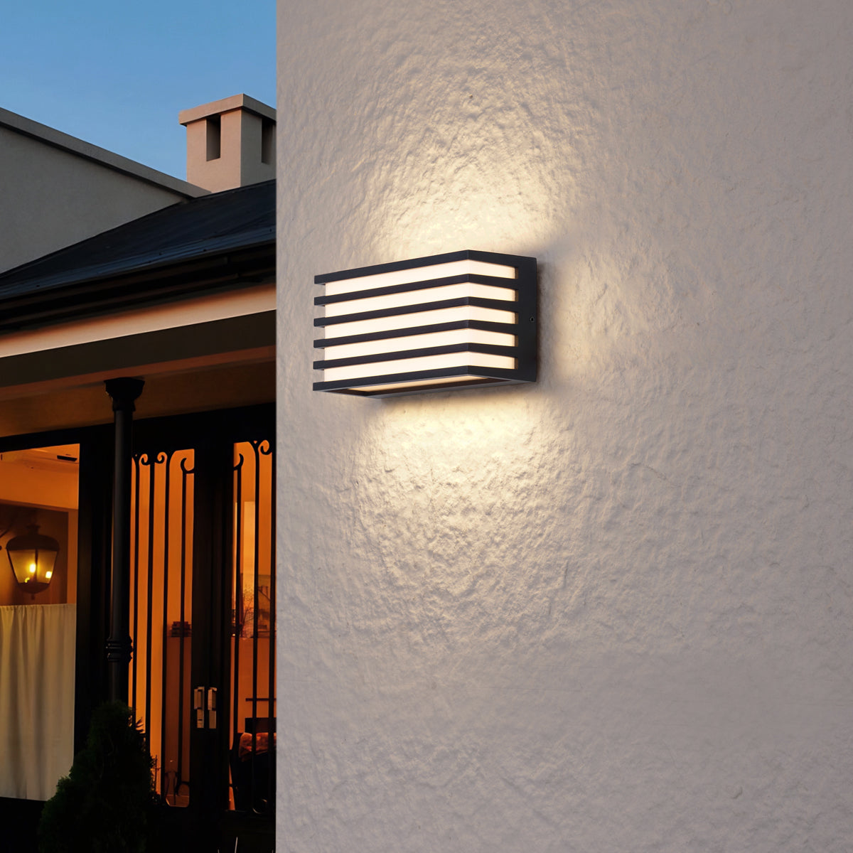 QAZQA Moderne buiten wandlamp zwart incl. LED IP65 - Jail