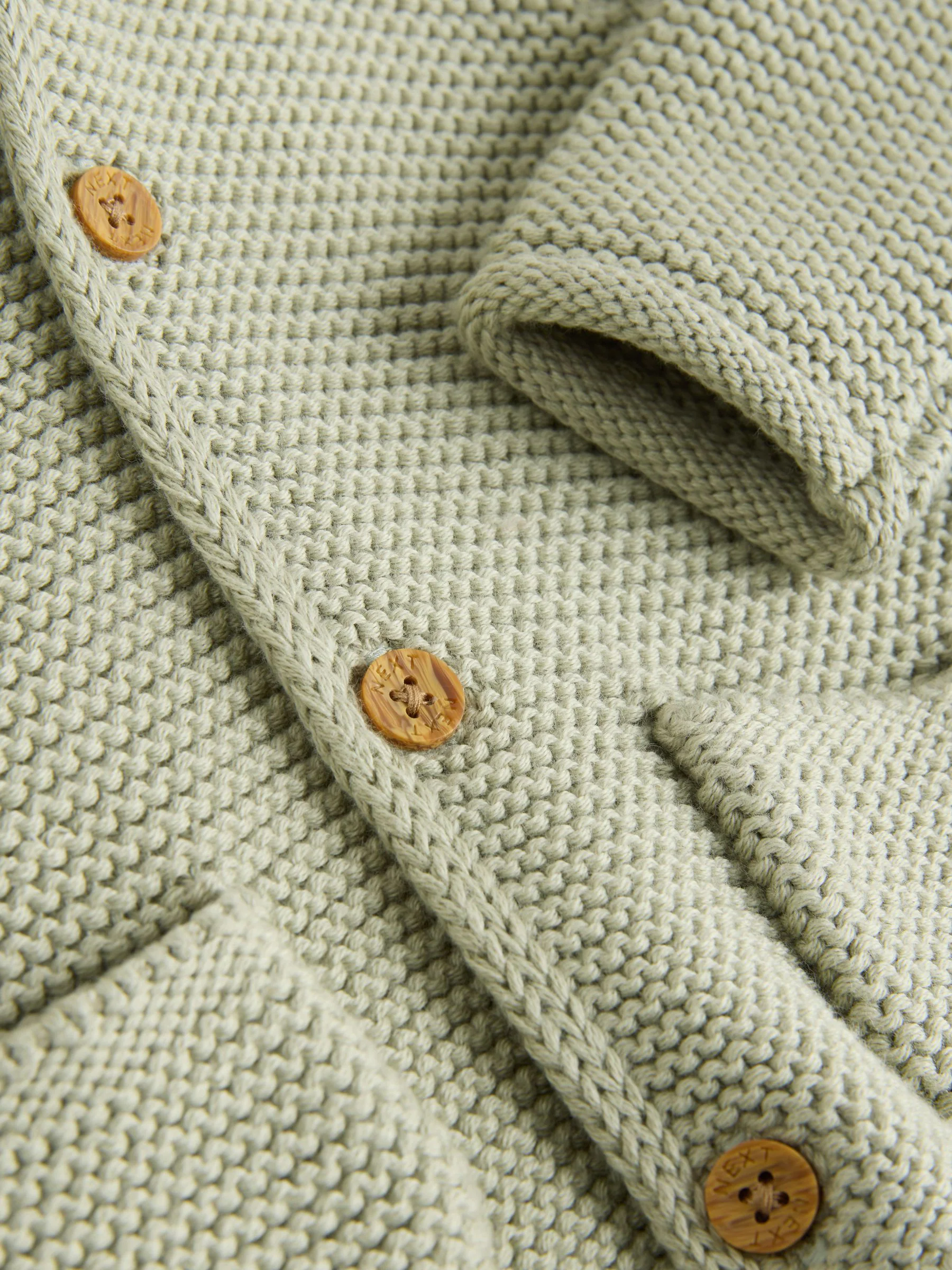Grijs-groen - Gebreid babyvest (0 mnd- 2 jr)