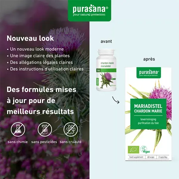 Purasana Cardo Mariano 300mg Orgânico 120 cápsulas