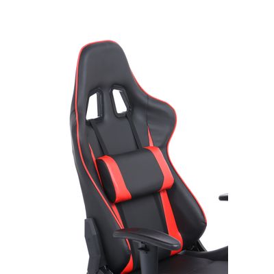 Fauteuil gamer SPORTING - accoudoirs réglables - noir et rouge