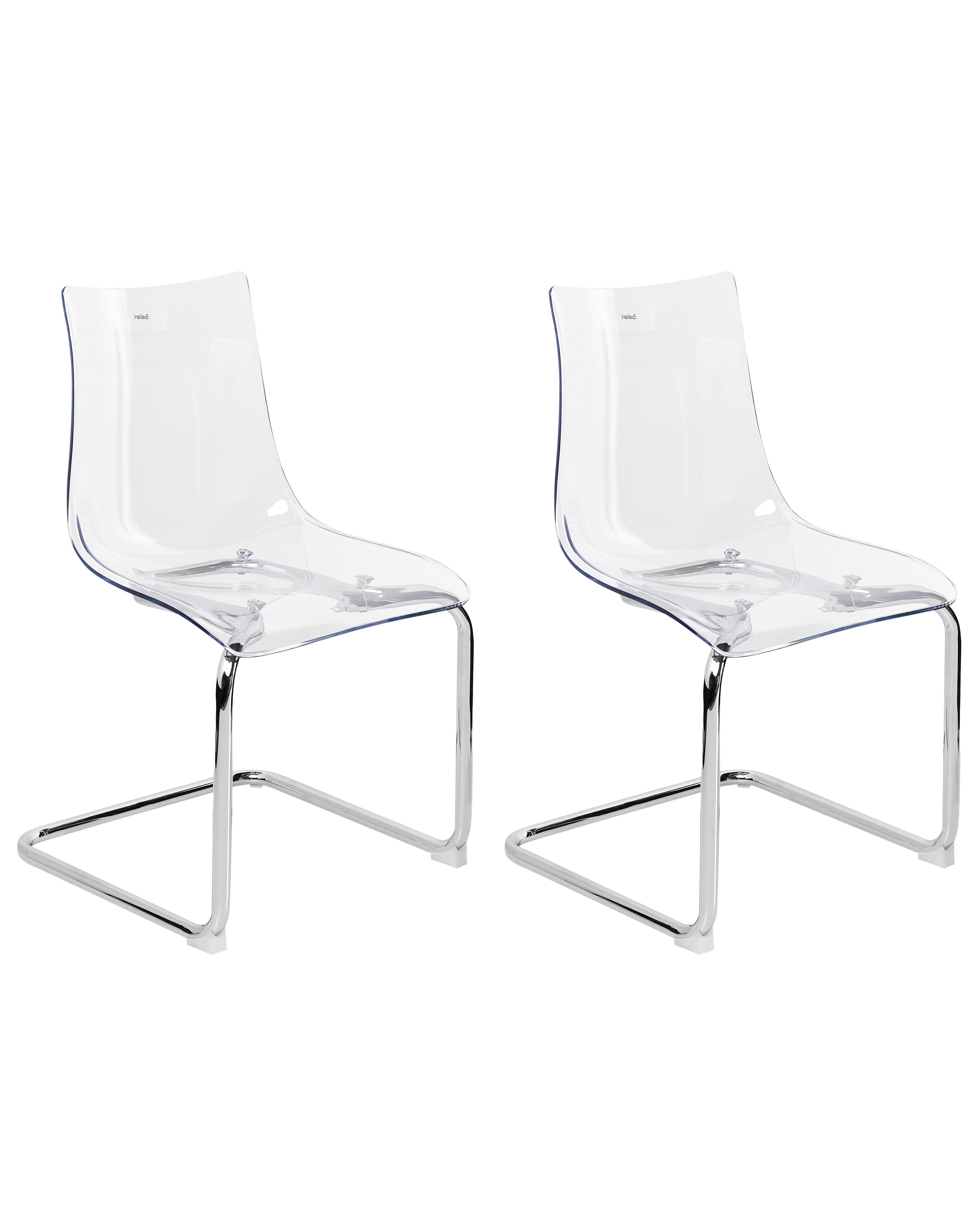 Set van 2 eetkamerstoelen MARSHALL Transparant