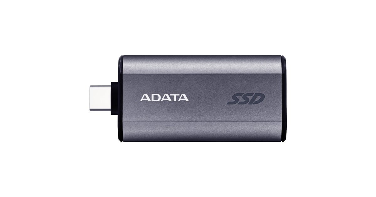 ADATASC750 2 TB externe SSD  (Titanium, SC750-2000G-CCBK, USB-C 3.2 (10 Gbit/s))