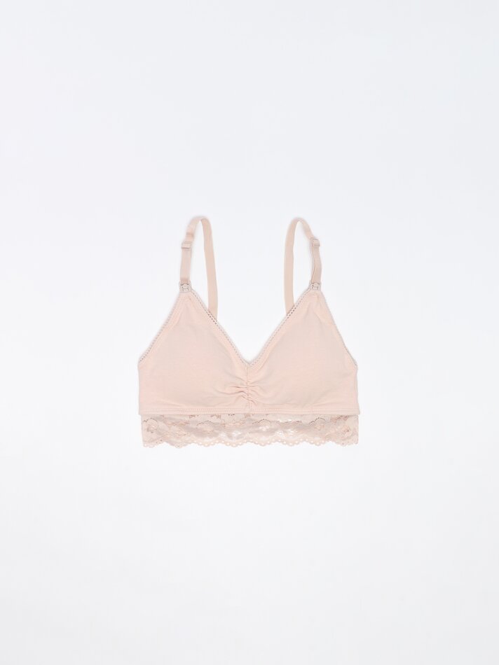 Conjunto com 2 Sutiãs de Amamentação de Renda - Rosa