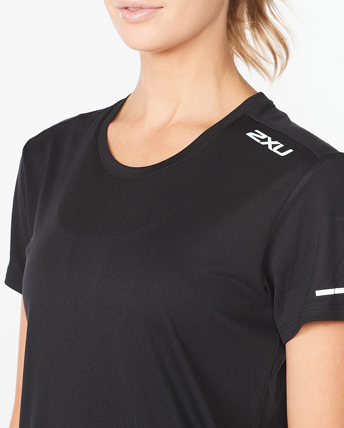 2XU Aero Tee Black\Silver Reflective