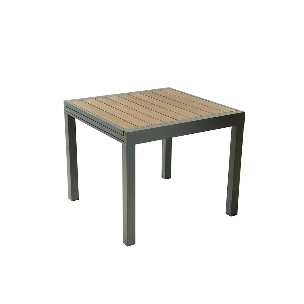 Table de jardin extensible Bali 4-8 personnes aluminium et bois