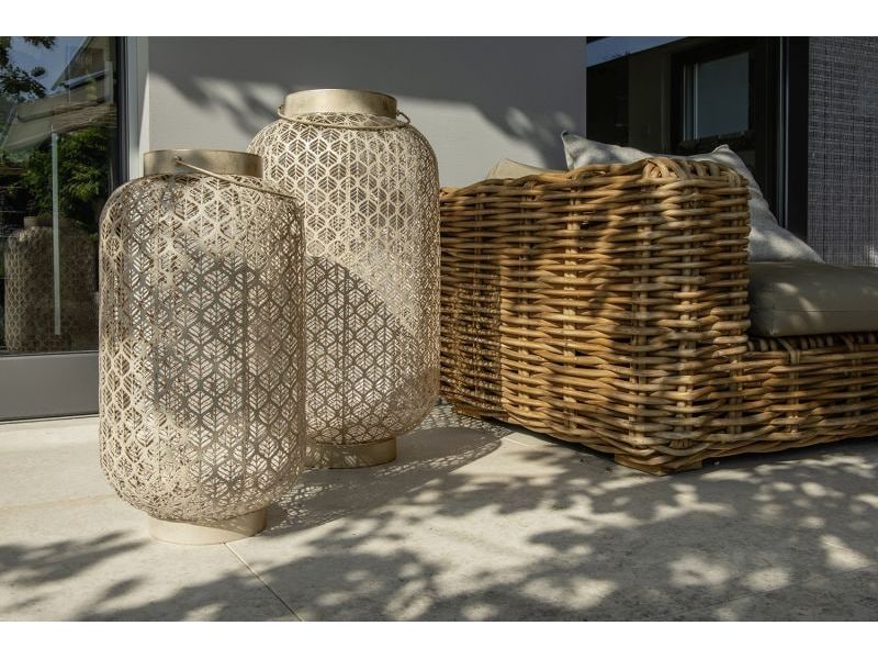 STT Laterne Solar Antic Grand Grafic, 75 cm, Hellbeige Solarleuchte zum Aufstellen oder Aufhängen