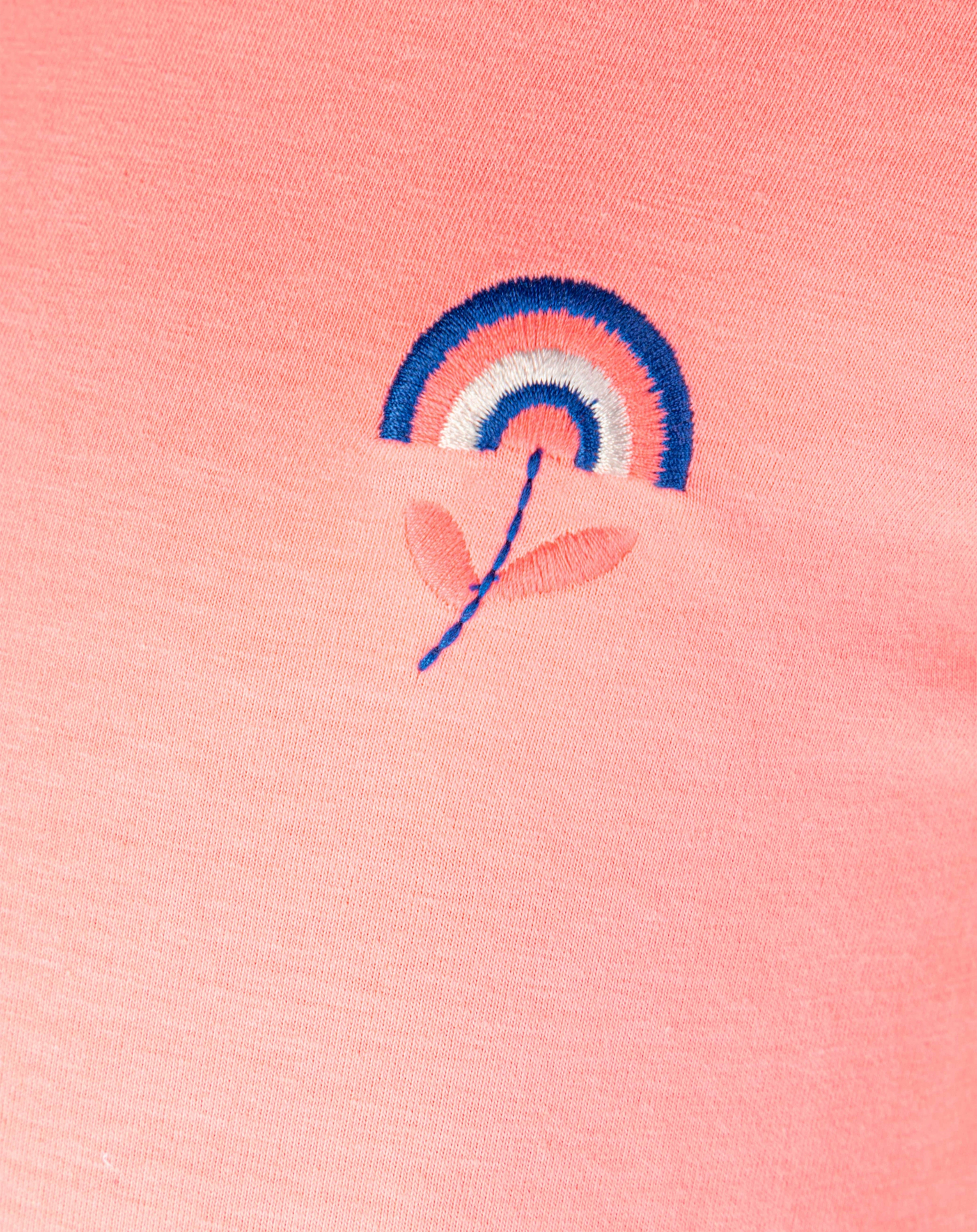 T-Shirt FLOWER in neon coral