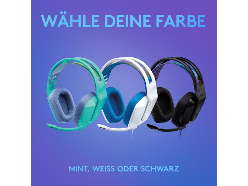 Logitech Headset G335 Gaming Schwarz Komfortables Gaming-Headset für PC und Spielkonsolen