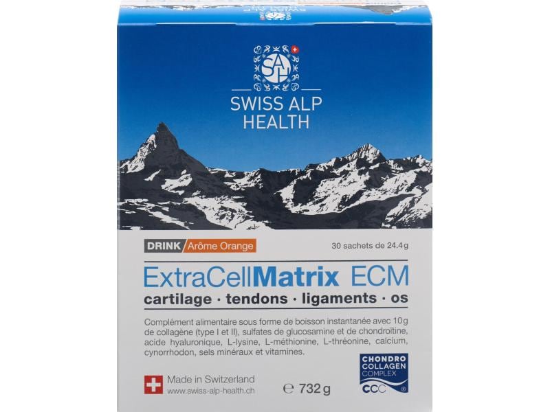 Swiss Alp Health ExtraCellMatrix ECM Drink Orange 30 Beutel Getränkepulver