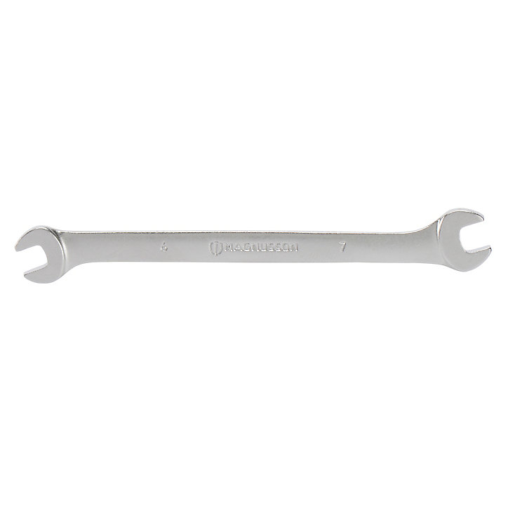 Clé plate Magnusson 6/7 mm double extrémité en acier au chrome vanadium L.109 mm