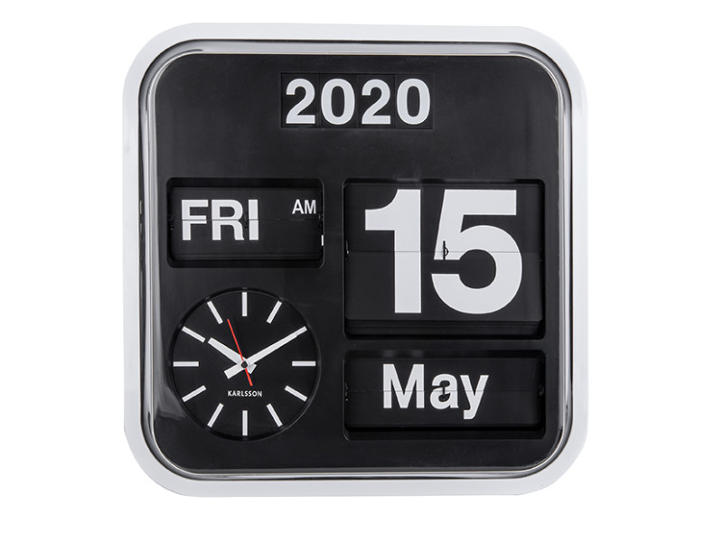 Wall Clock Big Flip KA4200 Black