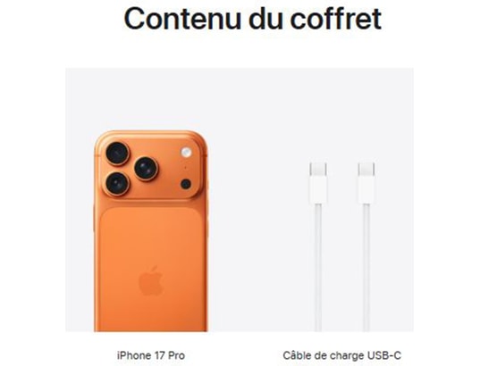 APPLE - iPhone iPhone 17 Pro 256Go Orange cosmique