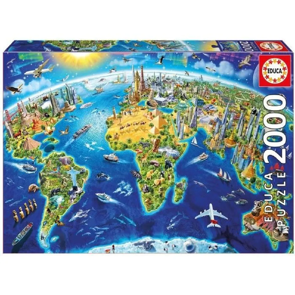 Educa Borras Puzzle Symboles du Monde 2000 pièces