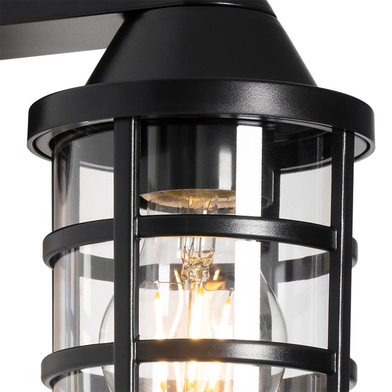 Moderne buitenwandlamp, zwart, IP54 - Joeri