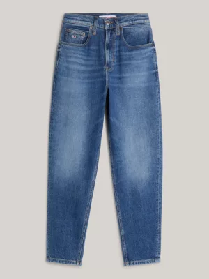Calça jeans Mom de cintura ultra alta e corte afunilado