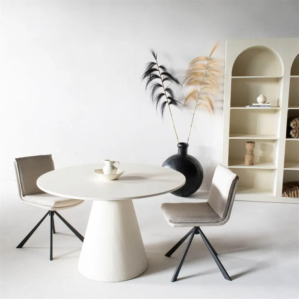 Eetkamertafel Rond Beige - 150cm - Kolompoot