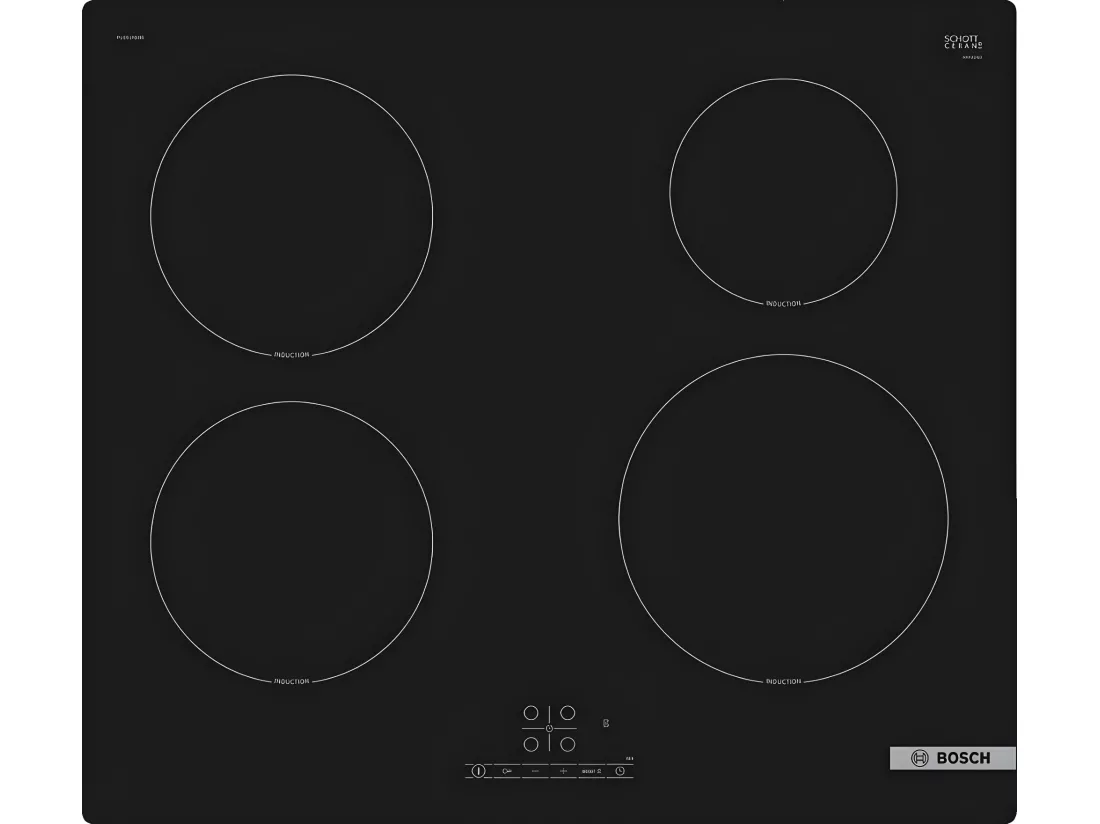 Bosch Table de cuisson induction 60cm 4 feux 4600w noir - PUE61RBB5E