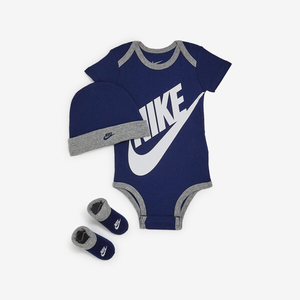 NIKE 3 PC SET BODYSUIT HAT BOOTIE