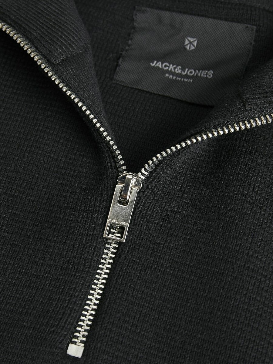 JACK & JONES<br>Suéter folgado com gola de pescador e meio zíper