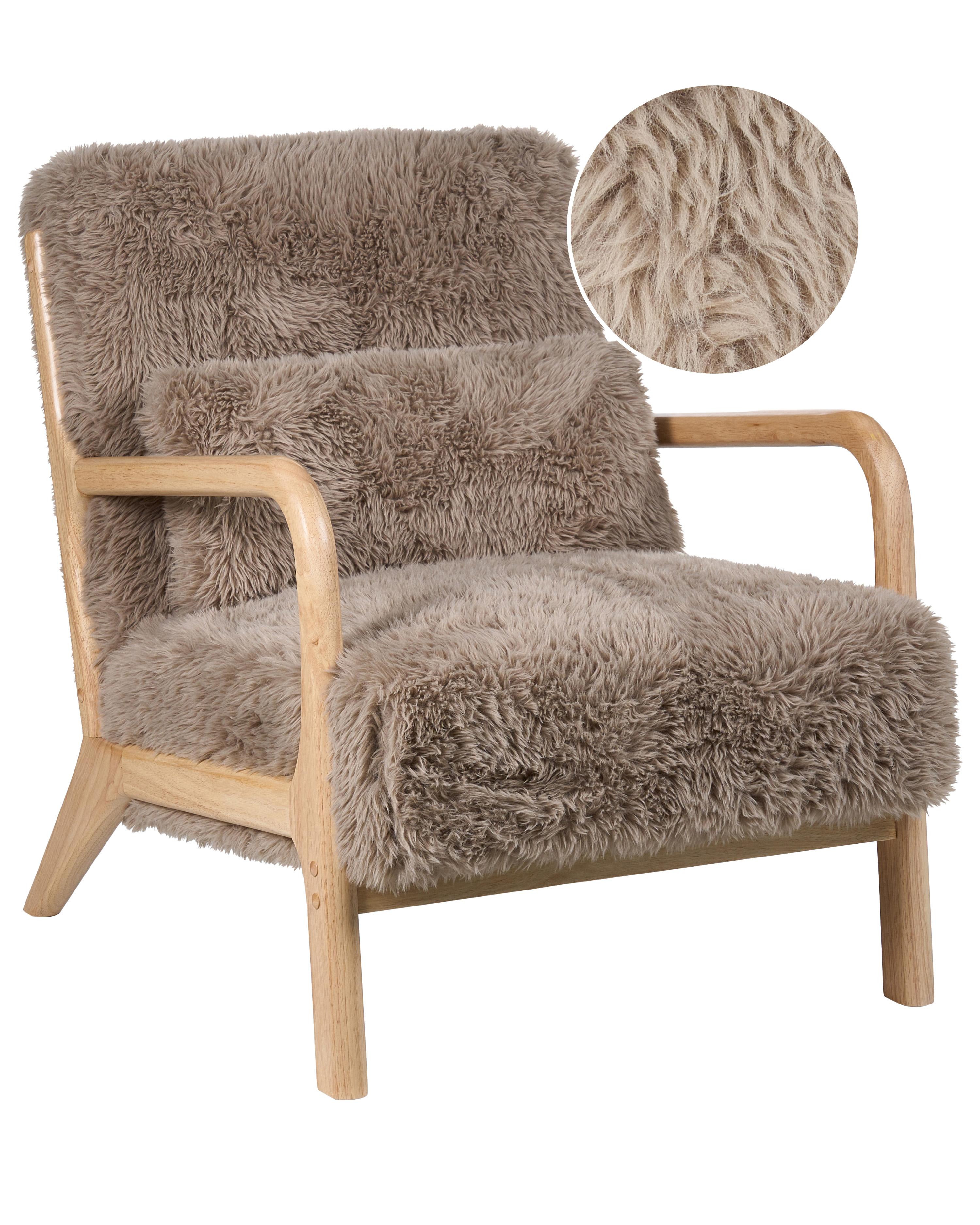 Fauteuil SKOVDE Nepbont Taupe