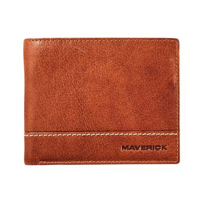Maverick Rough Gear - Portefeuille - RFID, with removable cardholder - cuir de buffle pleine fleur à tannage végétal - cognac