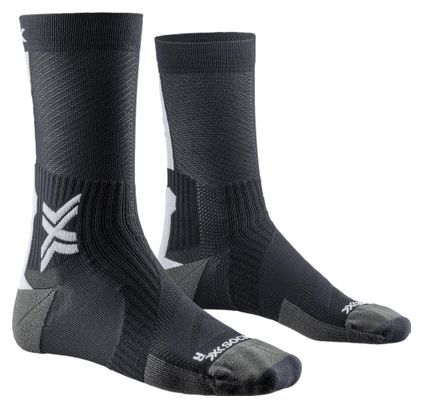 Chaussettes X-Socks Bike Perform Crew Noir Blanc