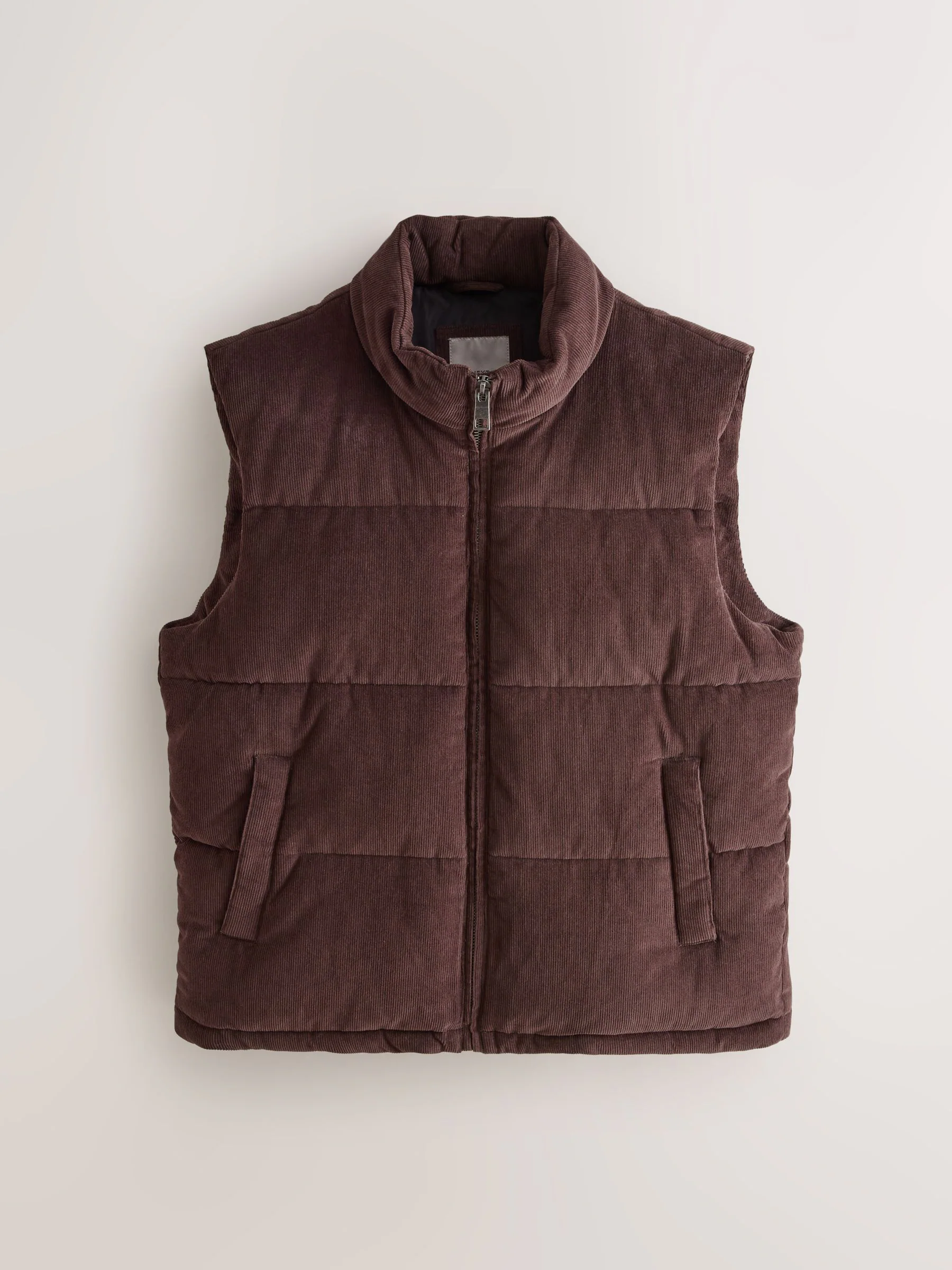 Bruin - Corduroy gewatteerde bodywarmer