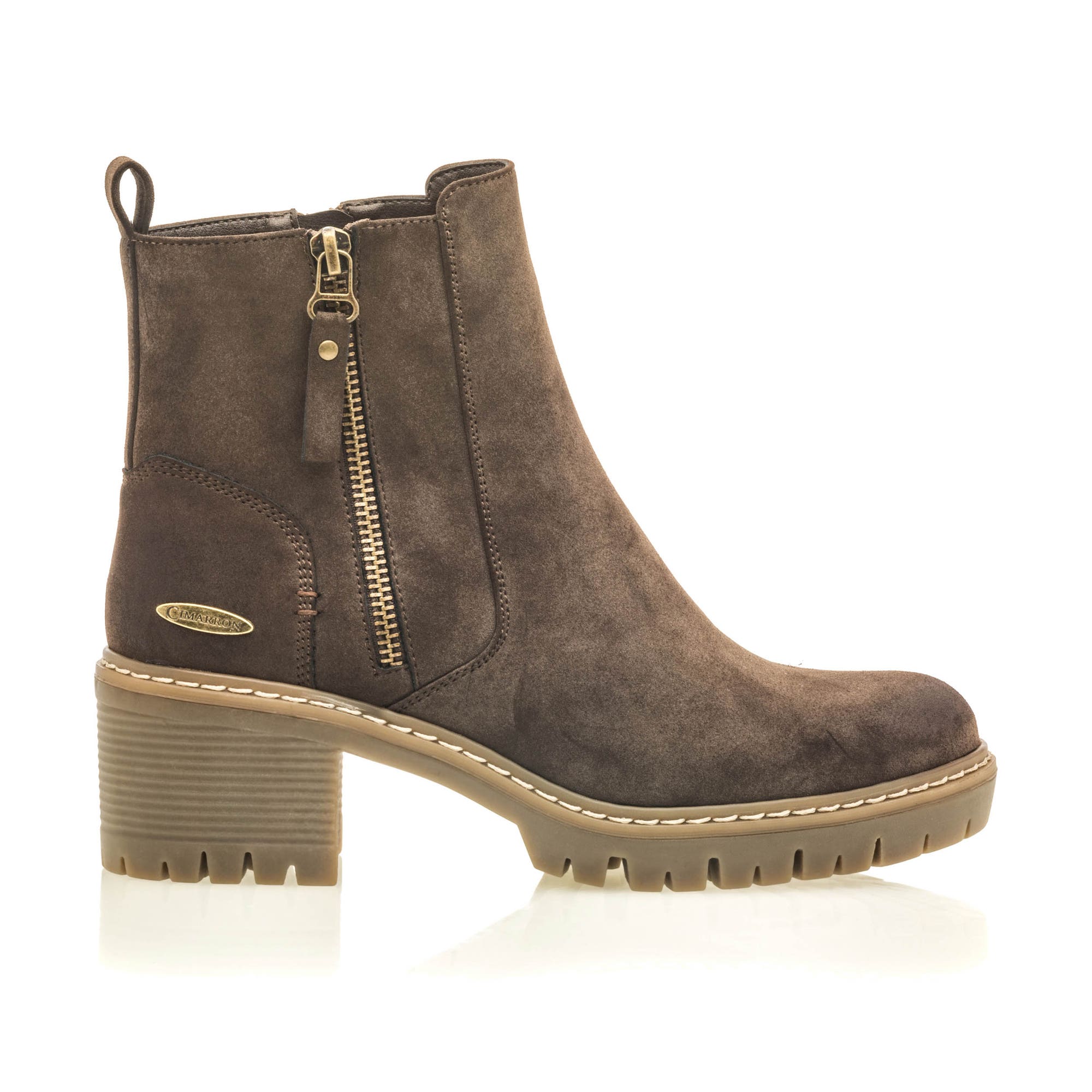 Boots à talon Femme marron