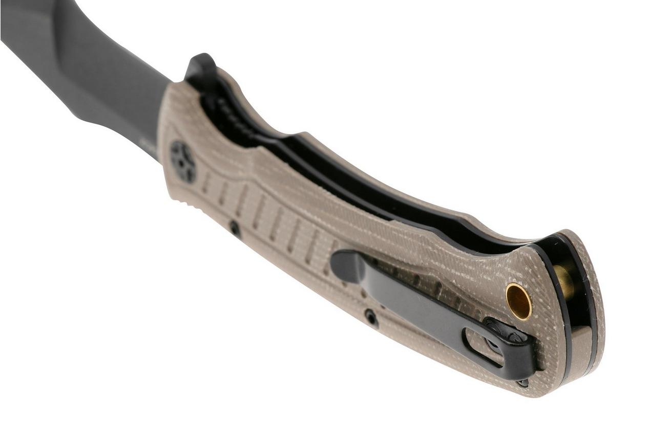 Böker Plus Micro Tracker Folder 01BP0002, Cerakote 154CM, Brown Micarta, zakmes, Dave Wenger design