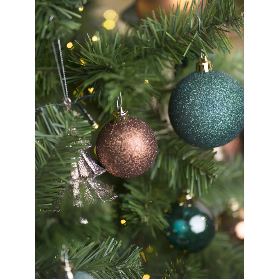 Cosy & Trendy Kerstballen - 6x st - groen - 8 cm - kunststof