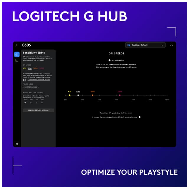 Logitech G305 trådløs gaming mus (hvid)