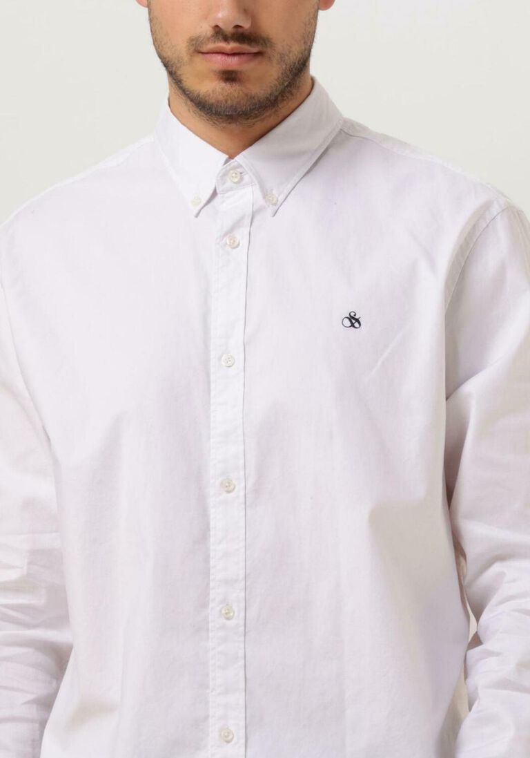 SCOTCH & SODA witte scotch & soda casual overhemd regular fit shirt