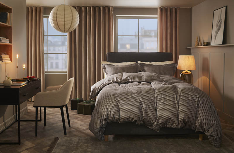 Royal Dia satengsengesett 140x200 beige