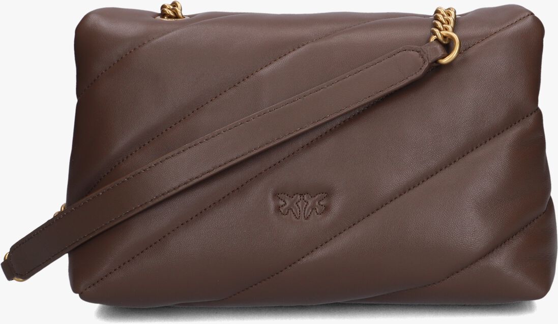 bruine pinko schoudertas love puff classic