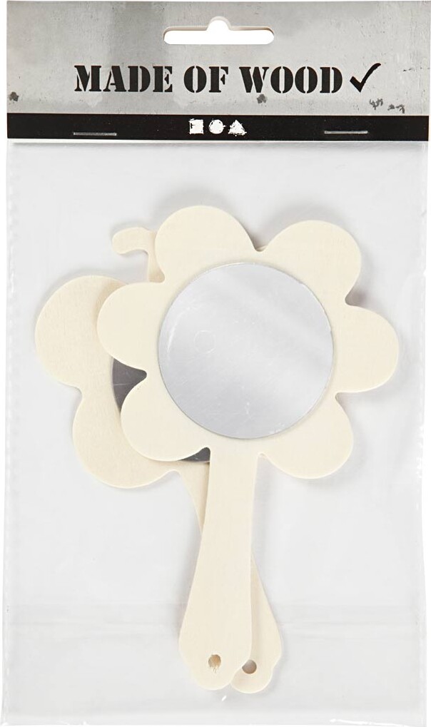 Håndspejle Til Børn - Sommerfugl Og Blomst - Diy - 2 Stk
