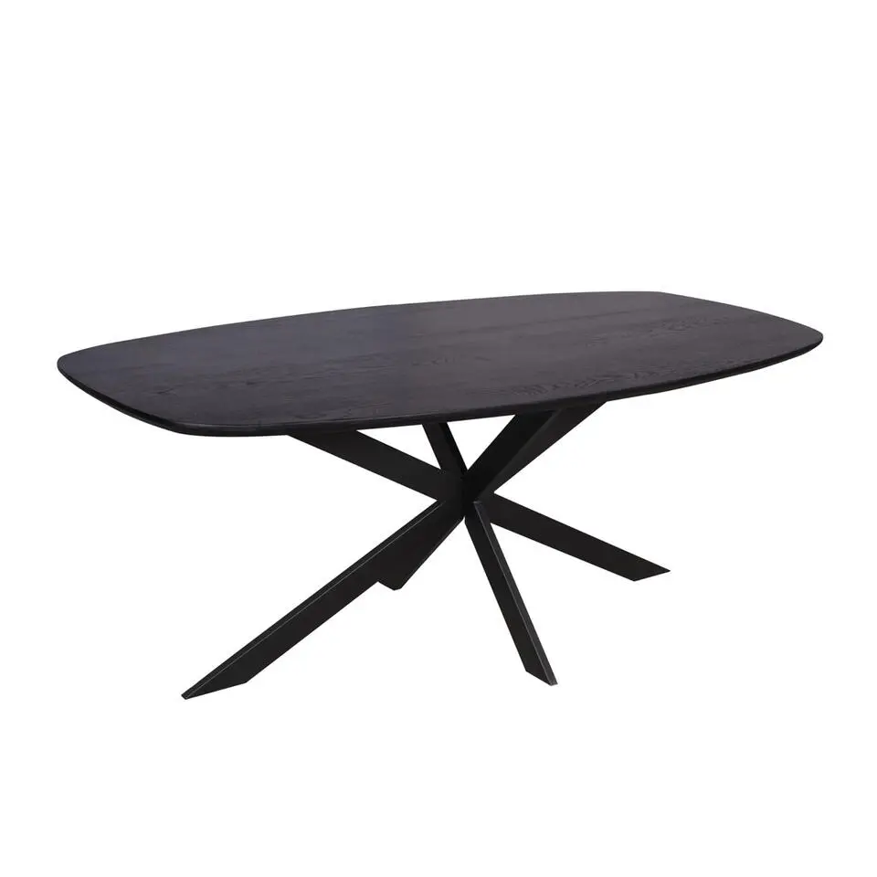 Eettafel Zwart Hout - 200x100x76cm - Ferris