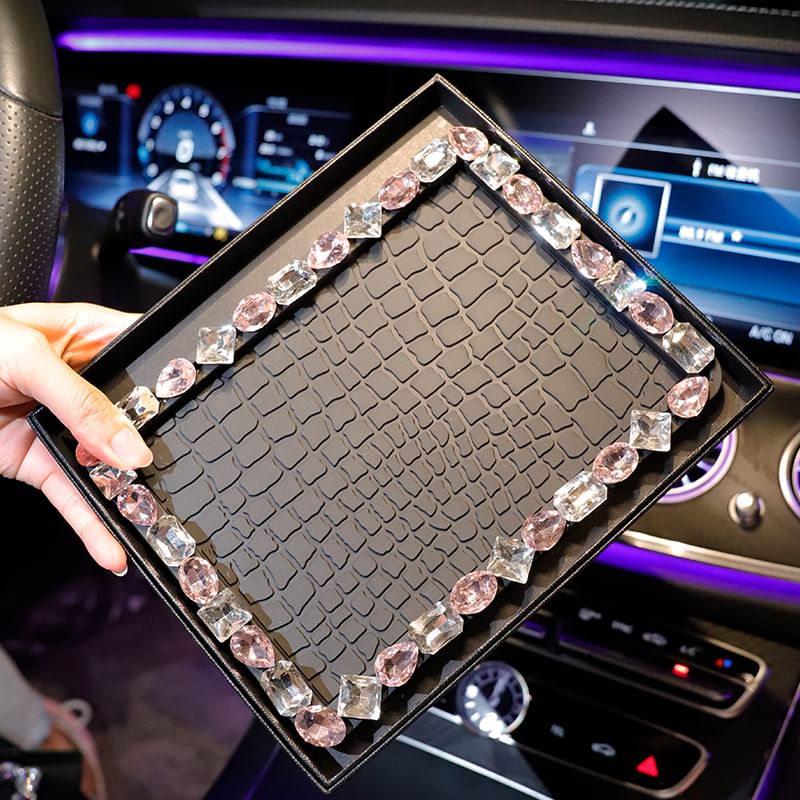Worthbuy - Verfraaid imitatieleren auto dashboard antislipmat
