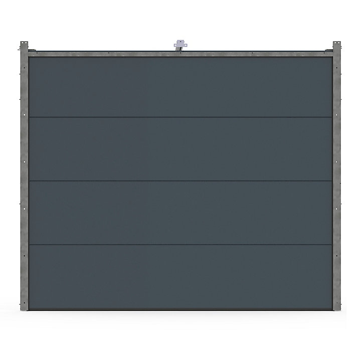 Porte de garage sectionnelle acier GoodHome gris RAL 7016 - L.240 x h.200 cm - motorisée (en kit)