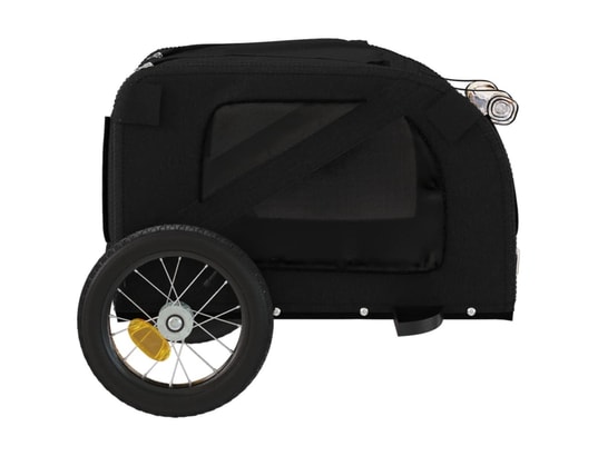 VIDAXL - Remorque de vélo pour chien noir tissu oxford et fer