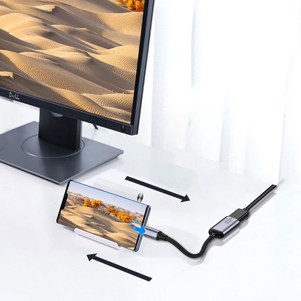 USB C auf Displayport DP Adapter Kabel 8K@60Hz / 4K@120Hz - Space Grau
