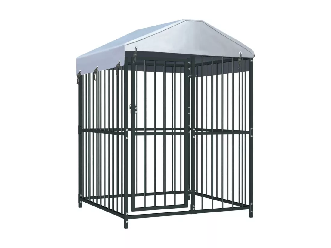 Chenil extérieur cage enclos 120 x 120 x 150 cm 02_0000451