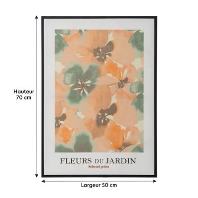 Illustration encadrée motif fleurs - BECQUET CRÉATION