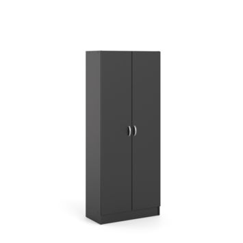 Kledingkast 2-deurs Fabian zwart hout 170 x 70 x 35 cm
