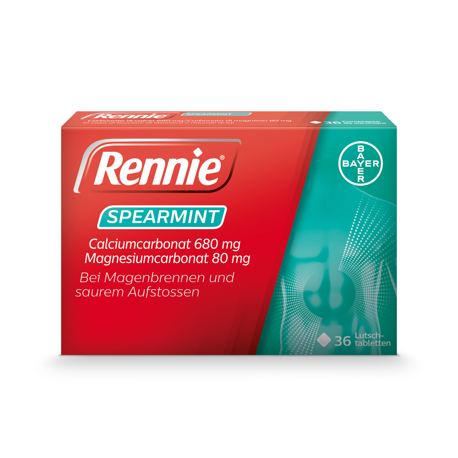Rennie Spearmint<br>36 Stück, Blister, Lutschtablette