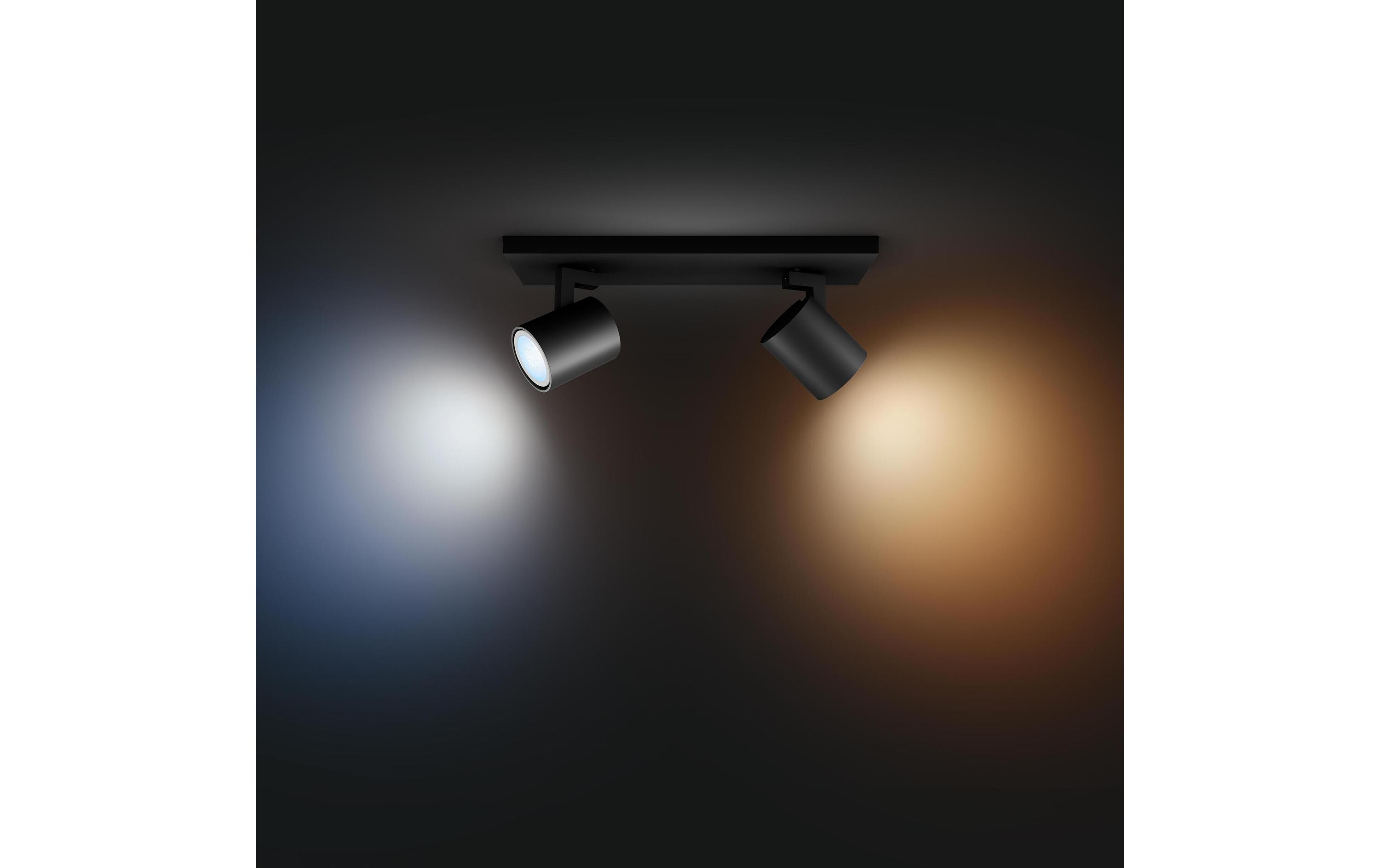White Ambiance Runner Doppelspot Schwarz<br>Individuell einstellbare Spots für perfektes Licht in jedem Raum