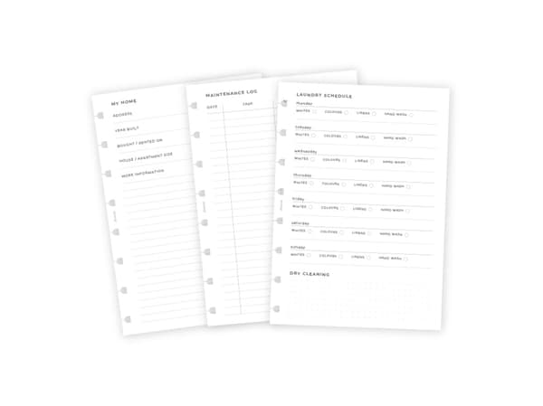 Filofax Husholdningsplanlægger Notebook Refill A5