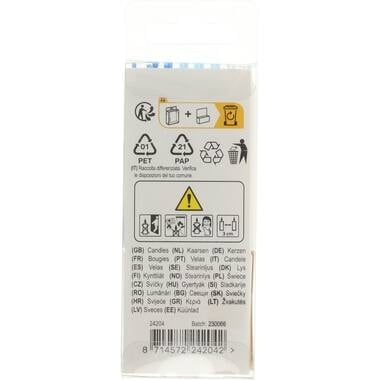 Kaarsjes Blauw 6cm 16 stuks