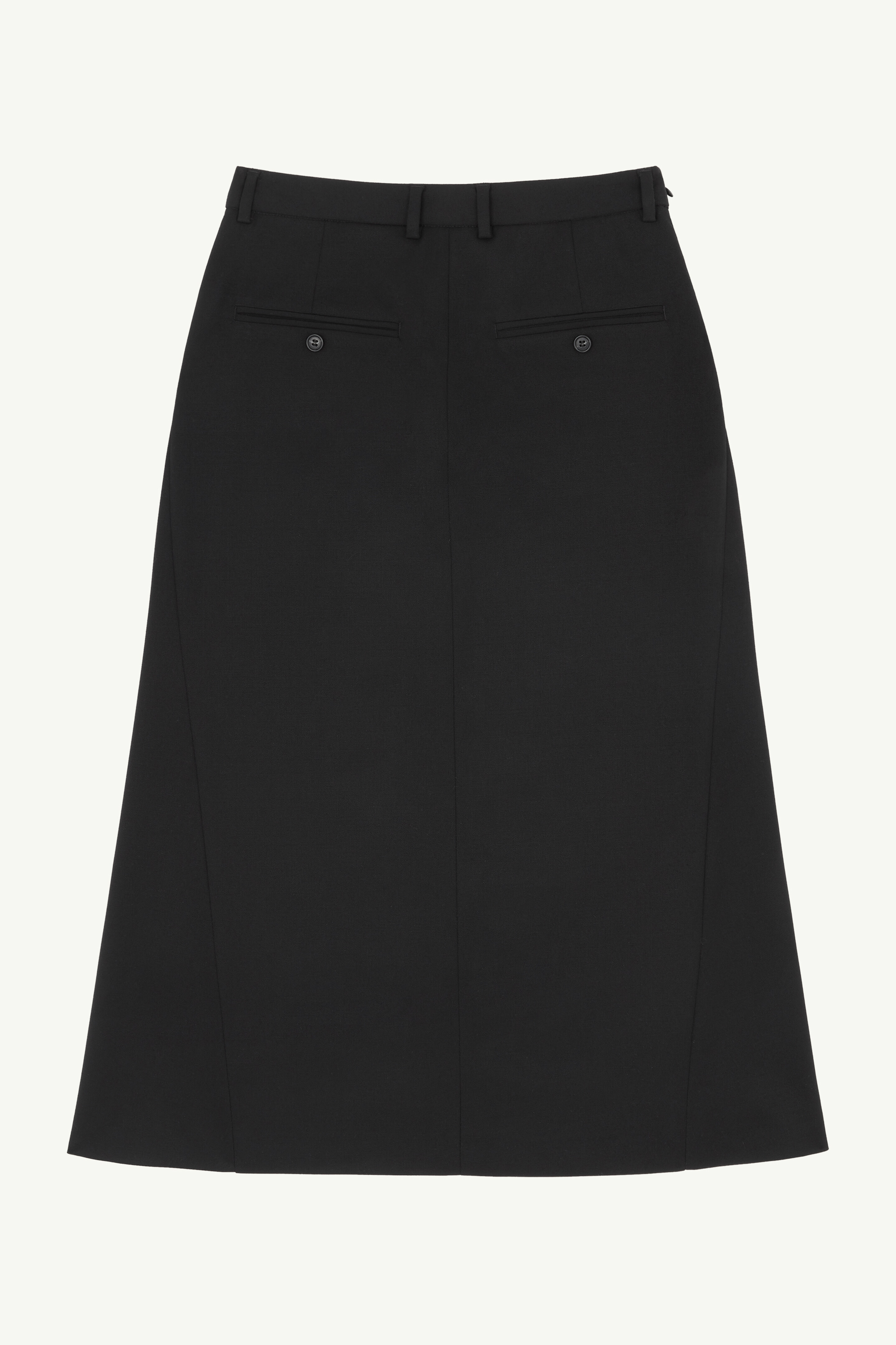 Jupe midi ajustée en mélange de laine pour femme | MM6